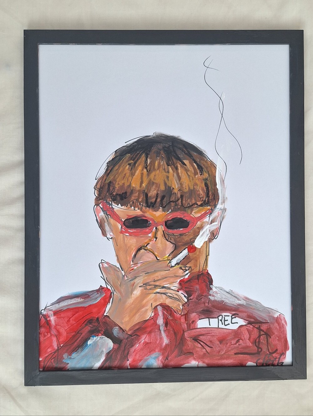 Original Oliver Tree Painting 11x14 Framed
